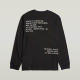 G-STAR Outlet Back Embro Text Loose T-Shirt Black