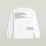 G-STAR Outlet Back Embro Text Loose T-Shirt White