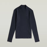 G-STAR Outlet Camiseta A-Line Slim Mock Azul oscuro