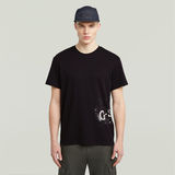 G-STAR Outlet Camiseta Sprayed Graphic Negro