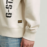 G-STAR Outlet Sprayed 89 Graphic Loose Sweater White