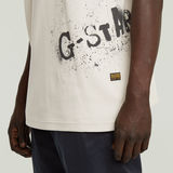 G-STAR Outlet Camiseta Sprayed Graphic Blanco