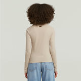 G-STAR Outlet Embro Patch Slim T-Shirt Beige