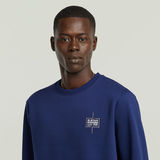 G-STAR Outlet Logo Sweater Medium blue