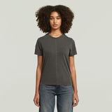 G-STAR Outlet Camiseta Overdyed Front Seam Gris