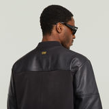 G-STAR Outlet Chaqueta de cuero Varsity Negro