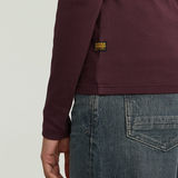 G-STAR Outlet Camiseta A-Line Slim Rib Mock Rojo