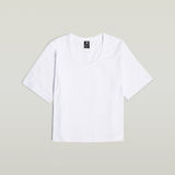 G-STAR Outlet Deep U-Neck Top White