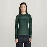 G-STAR Outlet Slim Rib 2.0 Stripe Top Multi color