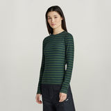 G-STAR Outlet Slim Rib 2.0 Stripe Top Multi color