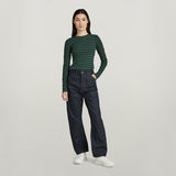 G-STAR Outlet Slim Rib 2.0 Stripe Top Multi color