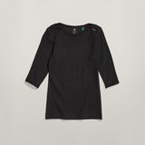 G-STAR Outlet Slim Rib Boatneck T-Shirt Black