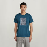 G-STAR Outlet Camiseta Boxed High Density Graphic Azul intermedio