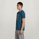 G-STAR Outlet Camiseta Boxed High Density Graphic Azul intermedio