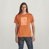 G-STAR Outlet Boxed High Density Graphic T-Shirt Orange