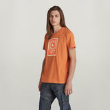 G-STAR Outlet Boxed High Density Graphic T-Shirt Orange