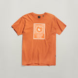 G-STAR Outlet Boxed High Density Graphic T-Shirt Orange