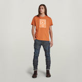 G-STAR Outlet Boxed High Density Graphic T-Shirt Orange
