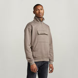 G-STAR Outlet Double Pocket Loose Sweater Brown