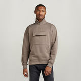 G-STAR Outlet Double Pocket Loose Sweater Brown