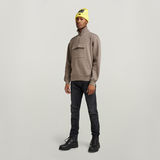 G-STAR Outlet Double Pocket Loose Sweater Brown