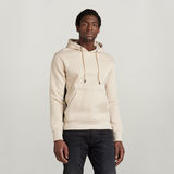G-STAR Outlet Logo Tape Hooded Sweater Beige