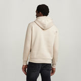 G-STAR Outlet Logo Tape Hooded Sweater Beige