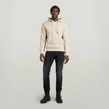 G-STAR Outlet Logo Tape Hooded Sweater Beige