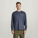 G-STAR Outlet Typeface Back Graphic Boxy T-Shirt Medium blue