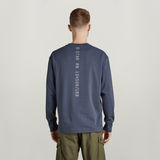 G-STAR Outlet Typeface Back Graphic Boxy T-Shirt Medium blue