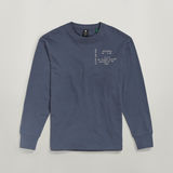 G-STAR Outlet Typeface Back Graphic Boxy T-Shirt Medium blue