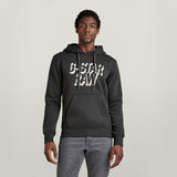 G-STAR Outlet Retro Shadow Graphic Hooded Sweater Grey