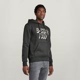 G-STAR Outlet Retro Shadow Graphic Hooded Sweater Grey