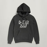 G-STAR Outlet Retro Shadow Graphic Hooded Sweater Grey