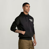 G-STAR Outlet Back Print Hoodie Black