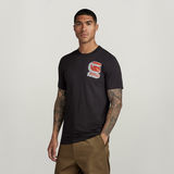 G-STAR Outlet Camiseta Shadow Graphic Slim Negro