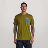 G-STAR Outlet Multi Badge T-Shirt Green