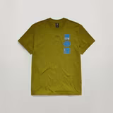 G-STAR Outlet Multi Badge T-Shirt Green