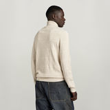 G-STAR Outlet Table Structure Turtle Knitted Sweater Beige
