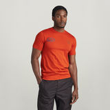 G-STAR Outlet Camiseta Multi Graphic Slim Naranja