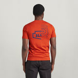 G-STAR Outlet Camiseta Multi Graphic Slim Naranja