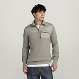 G-STAR Outlet Army Half Zip Knitted Sweater Grey