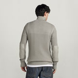 G-STAR Outlet Army Half Zip Knitted Sweater Grey