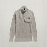 G-STAR Outlet Army Half Zip Knitted Sweater Grey