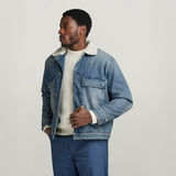 G-STAR Outlet Utility Flap Pocket Sherpa Jacket Medium blue