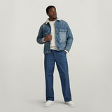 G-STAR Outlet Utility Flap Pocket Sherpa Jacket Medium blue