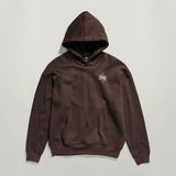 G-STAR Outlet Unisex Core Loose Hooded Sweater Brown