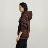 G-STAR Outlet Unisex Core Loose Hooded Sweater Brown