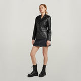 G-STAR Outlet Y2K Leather Peacoat Black