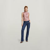 G-STAR Outlet Y2K Leather Vest Pink